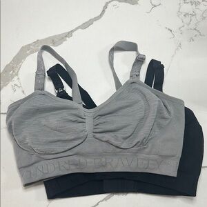 Kindred Bravely Sublime nursing and pumping bra- Gray and Black